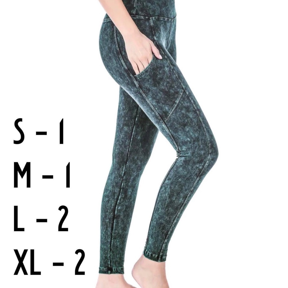 Still new in package - acid wash pocket leggings